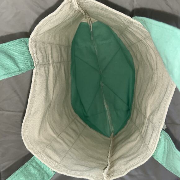 Trader Joe’s Mini Pastel Mint Canvas Tote Bag Limited Easter Edition - Picture 4 of 5